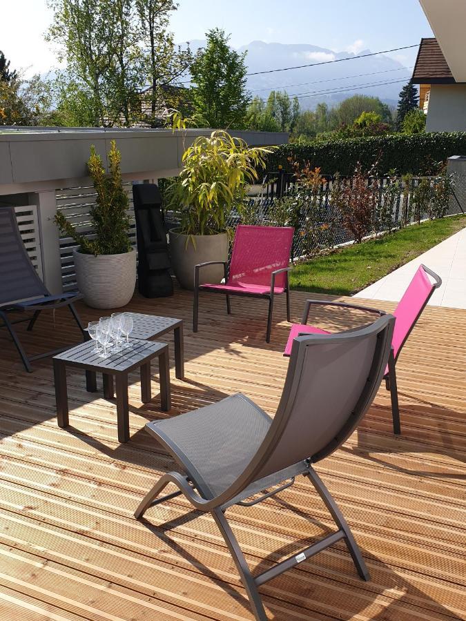 L'Appartement Jardin Avec Vue Montagnes Sévrier Екстериор снимка